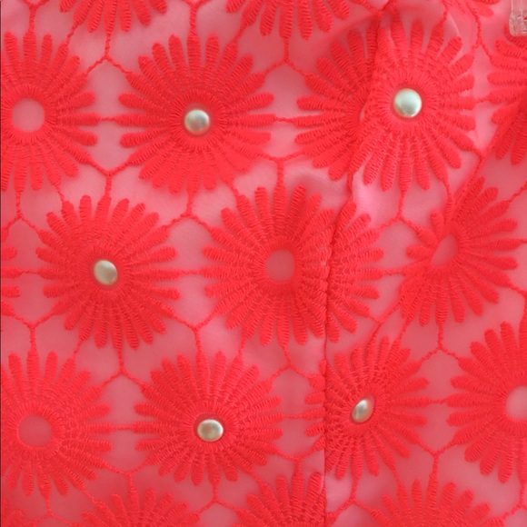 Fiesta hot pink pinwheel organza Payton dress - Picture 5 of 10